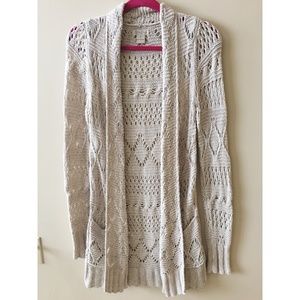 Lucky Brand Off White Cardigan Sweater